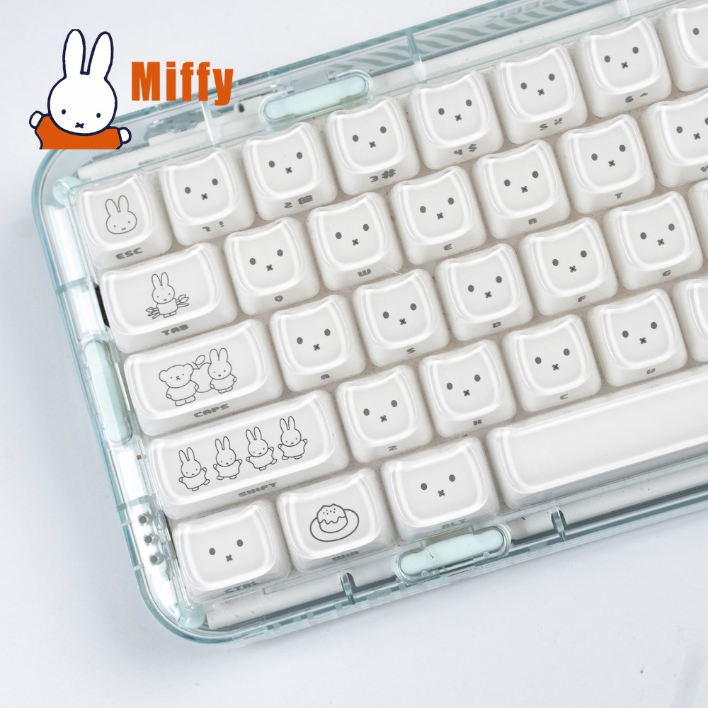 Kawaii Miffy Keycaps Cute Rabb - огляд і ціна Gaming Accessories Aesthetic
