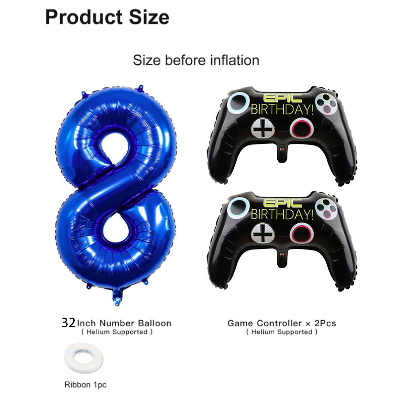 3pcs Video Game Party Supplies - огляд і ціна Gaming Accessories For Room
