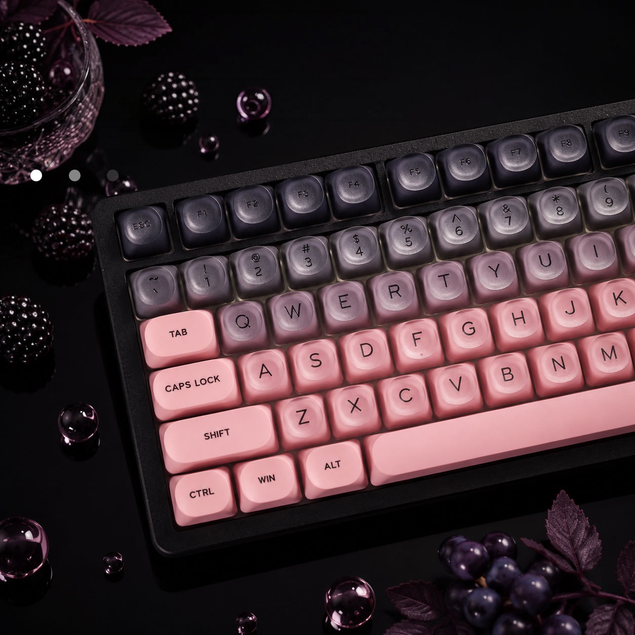 Black Pink Gradient Crystal Ke - огляд і ціна Gaming Accessories Aesthetic