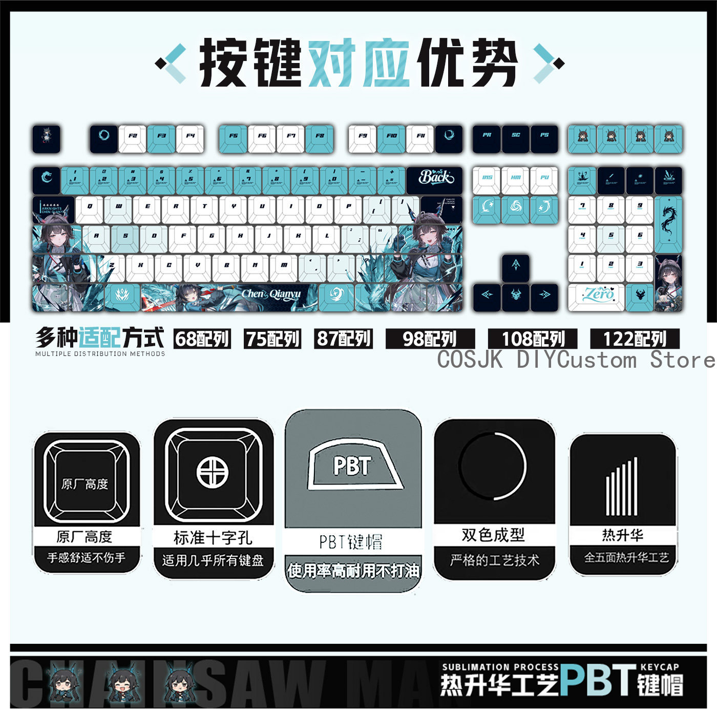 122 Keys Anime Chen Qianyu Ark - огляд і ціна Gaming Accessories In China