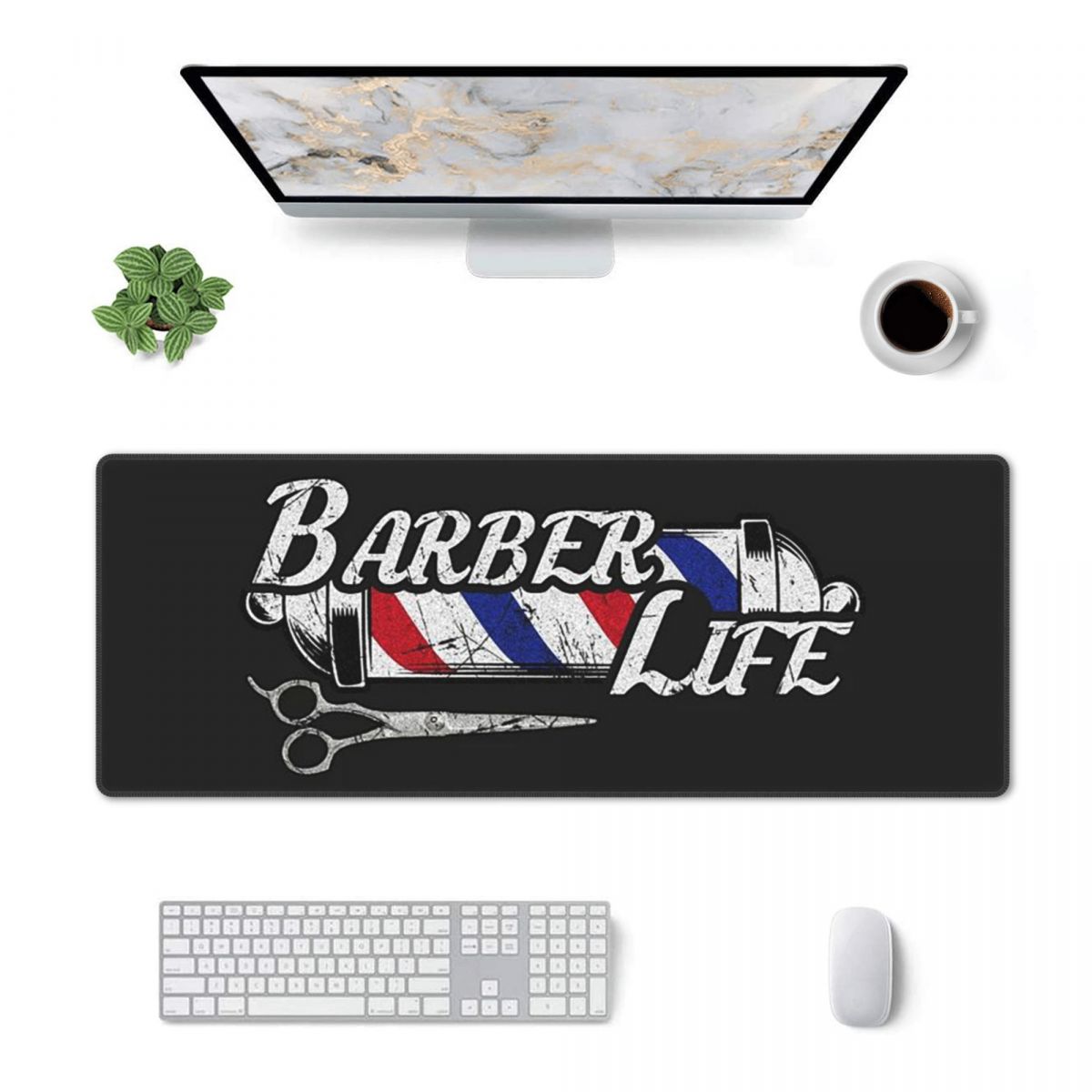 Large Mouse Pad Barber Shop Si - огляд і ціна Gaming Accessories Shop