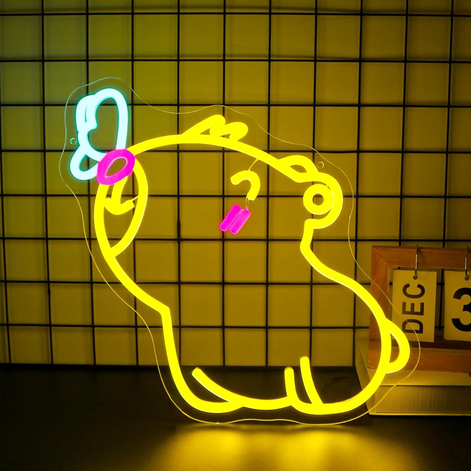 Capybara Neon Sign USB Dimmabl - огляд і ціна Gaming Accessories Shop