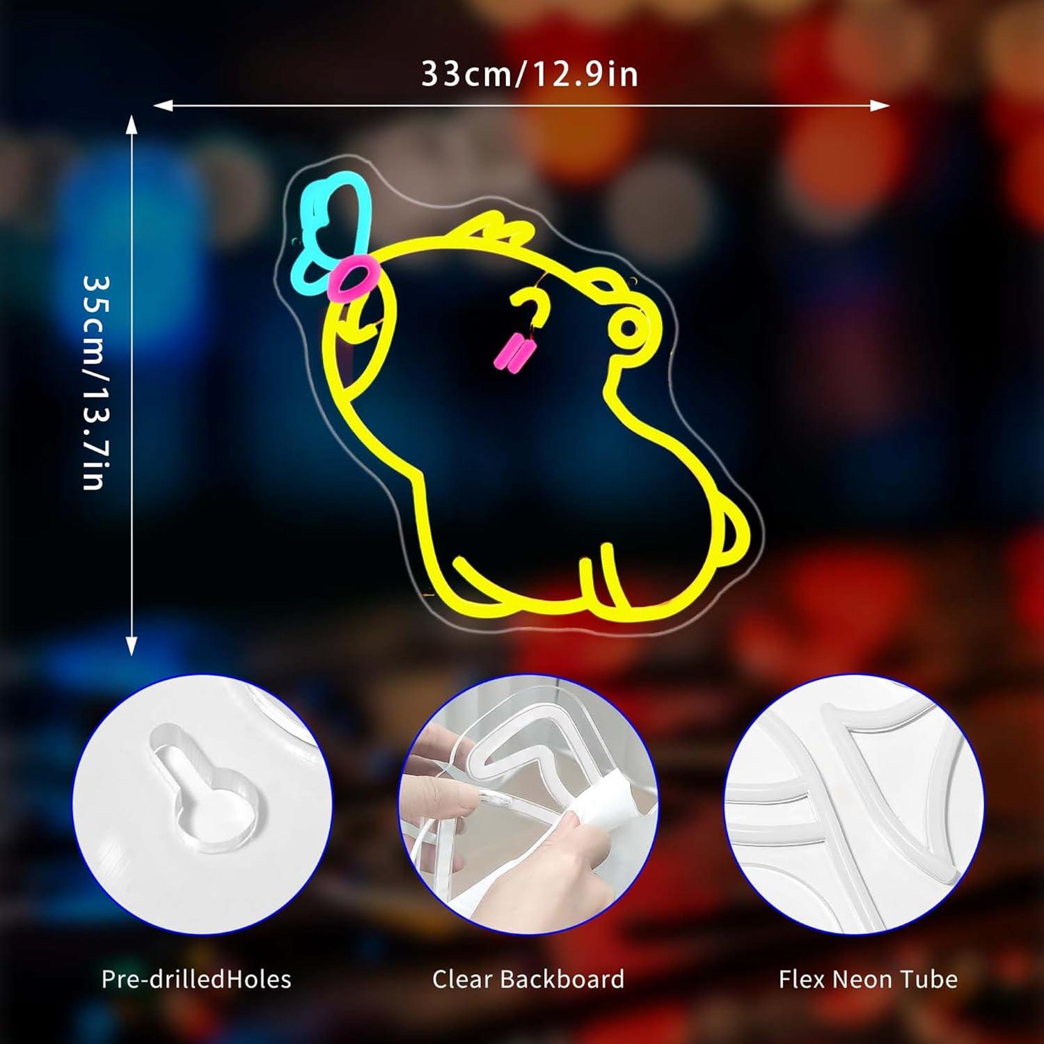 Capybara Neon Sign USB Dimmabl - огляд і ціна Gaming Accessories Shop