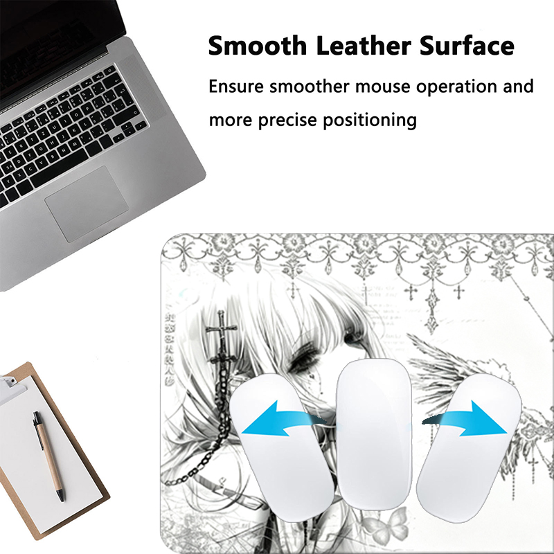 Leather Mousepad Black White A - огляд і ціна Gaming Accessories Aesthetic